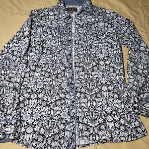 Cowgirl Up Western Floral Denim Shirt – Women’s Medium